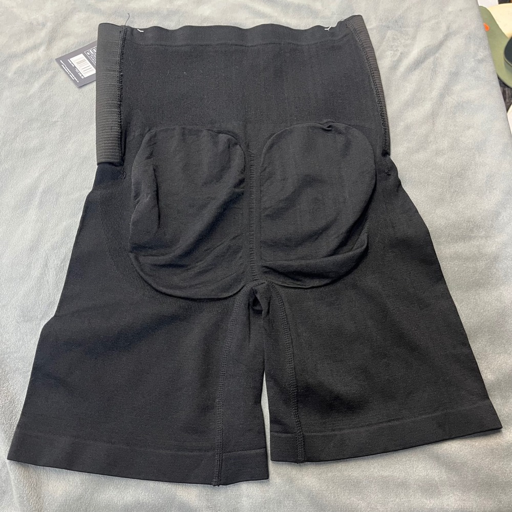 NWT Nautica Intimates High-Waist Shaping Thigh Slimmers Women 2X Black - Picture 3 of 7